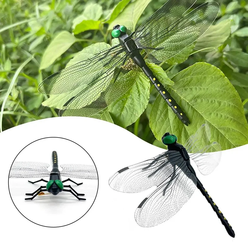 Outdoor Mosquito Repellent Simulation Big Dragonfly Insertion Rod Dragonfly Mosquito Repellent God Model Toy Wing Length 14cm