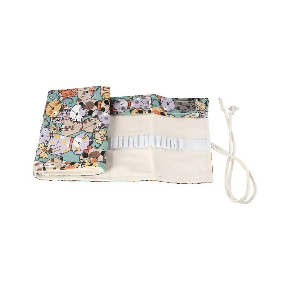 

Boys Girls Creative Cute Cat School Supplies Roll Large Capacity Pen Bag Pencil Bags Pencil Case Stationery Pouch