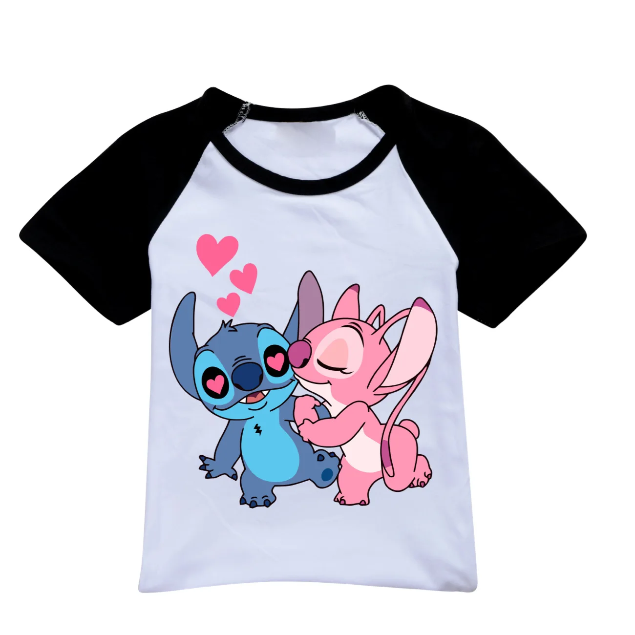 Fashion Kids Girls Boys Summer Short Sleeve Tshirts Clothes Cotton Pajamas Cartoon Stitch Tees Children Toddler Tops Sleepwear