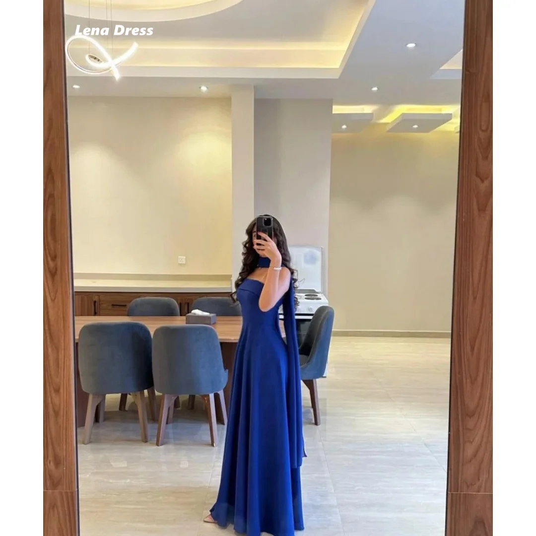 

Lena синие роскошные женские вечерние платья 2025 Роскошное женское вечернее платье для выпускного вечера с открытыми плечами на заказ шаль вечернее платье