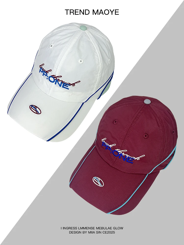 

Korean Contrasting Letters Quick-drying Baseball Cap Women's Outdoor Sports Light and Breathable Mountaineering Sun Cap for Men