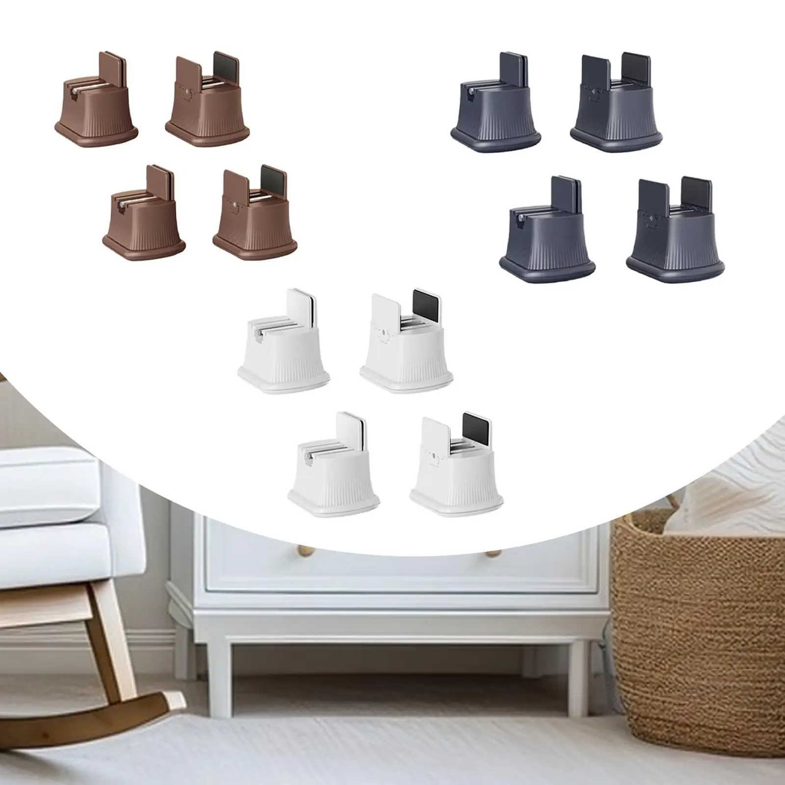 

4 шт., подъемники для ножек кровати, мебельные подъемники для ножек, удлинители высоты стула, блоки для офисной кровати