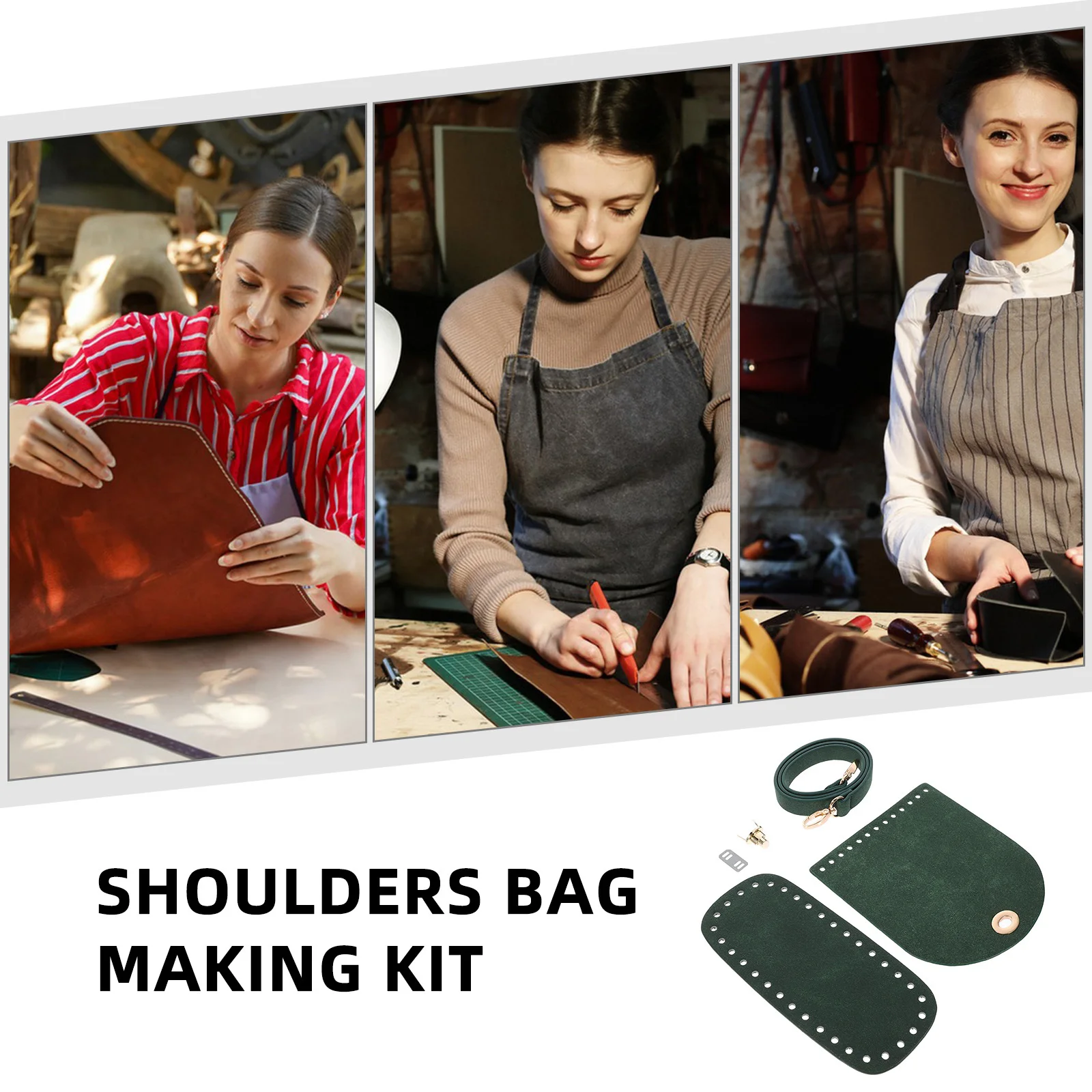 مجموعة أدوات صنع حقيبة اليد ذاتية الصنع مجموعة خياطة حقيبة البولي يوريثان لحقائب الظهر وحقائب الظهر ومستلزمات الحرف اليدوية وأجزاء بديلة ونمط عصري متين #5