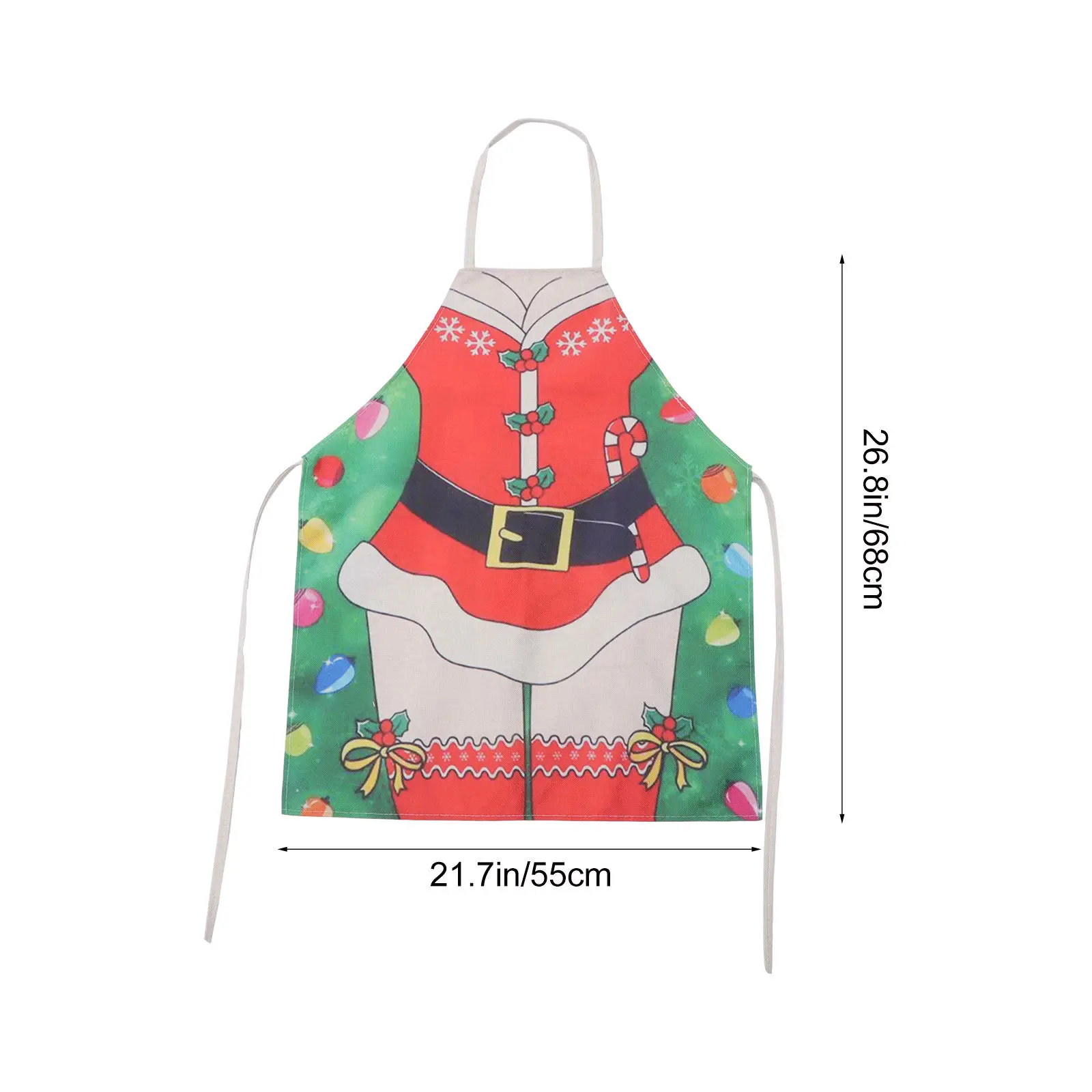 2Pcs Christmas Apron Cotton Linen Sleeveless Salon Barber Shop Hairdressing Polyester Apron Stain Resistant Comfortable