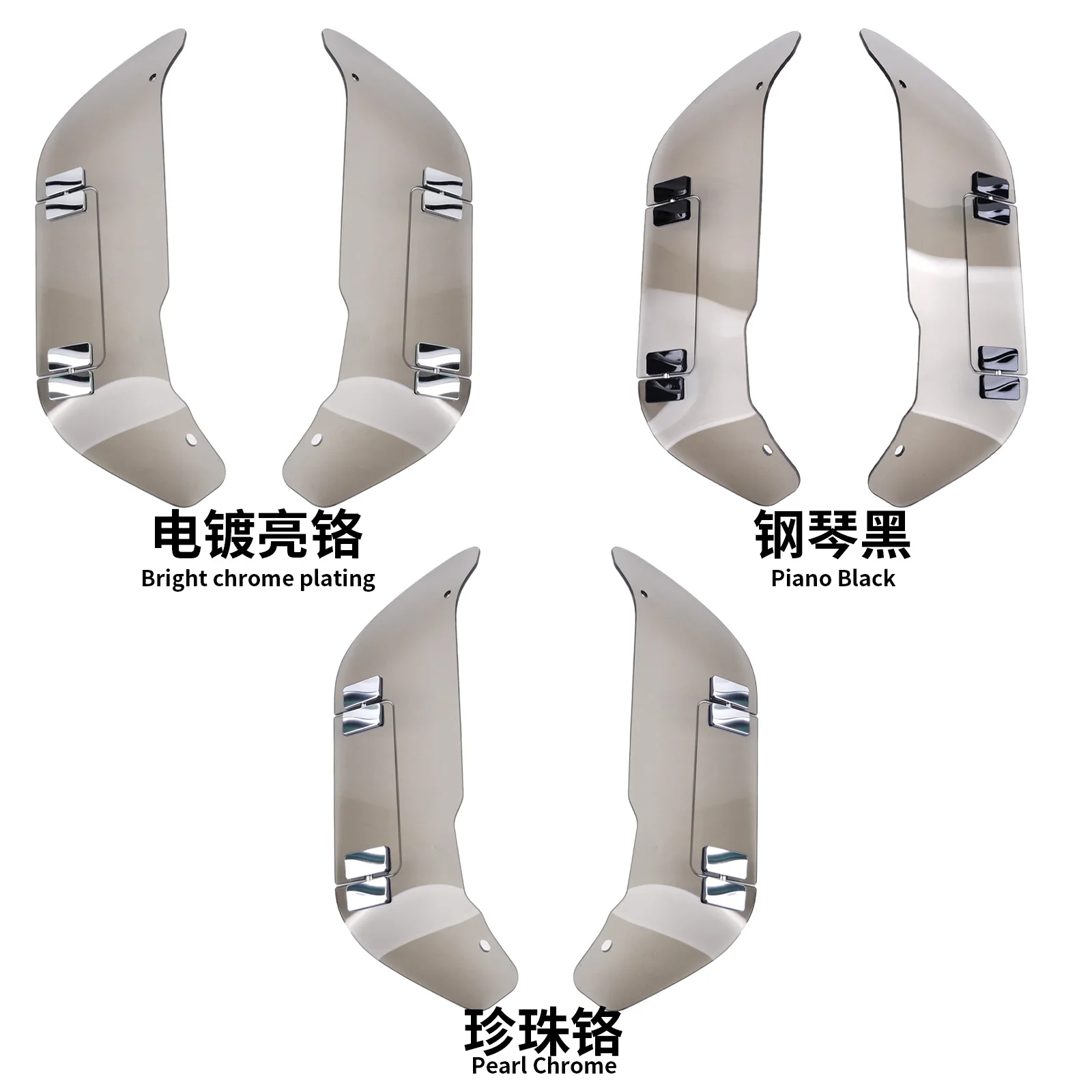 Panical Rauchgrauer Verstellbarer Windschutz Seitenflügel Windabweiser für Honda Gold Wing GL1800 GL1800B F6B 2018-2026 PMMA – Detail 13