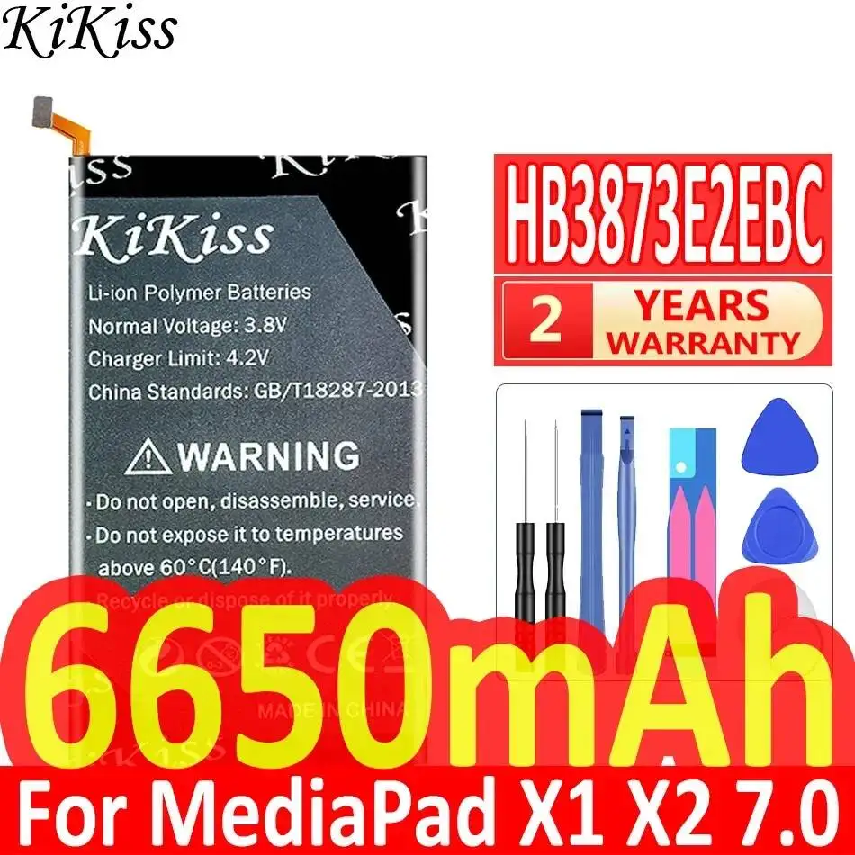 Tablet Battery HB3873E2EBC 6650mAh For Huawei Mediapad X1 X2 7.0