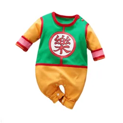 Newborn Baby Cosplay Anime Romper Boys Long Sleeve Halloween Bodysuit Infant Cotton Party One-Piece 0-18 Months Carnival Costume