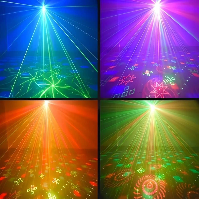 DJ Party Lights Disco Lights Mini Stage Lights Voice Controlled LED Projector Strobe Lights Decorative Festival Atmosphere Light