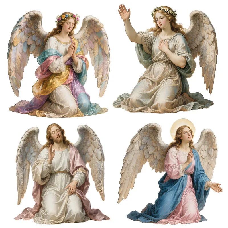Three Ratels CFN157 devoutly praying angel classic wall sticker for home decoration Door window decals car stickers