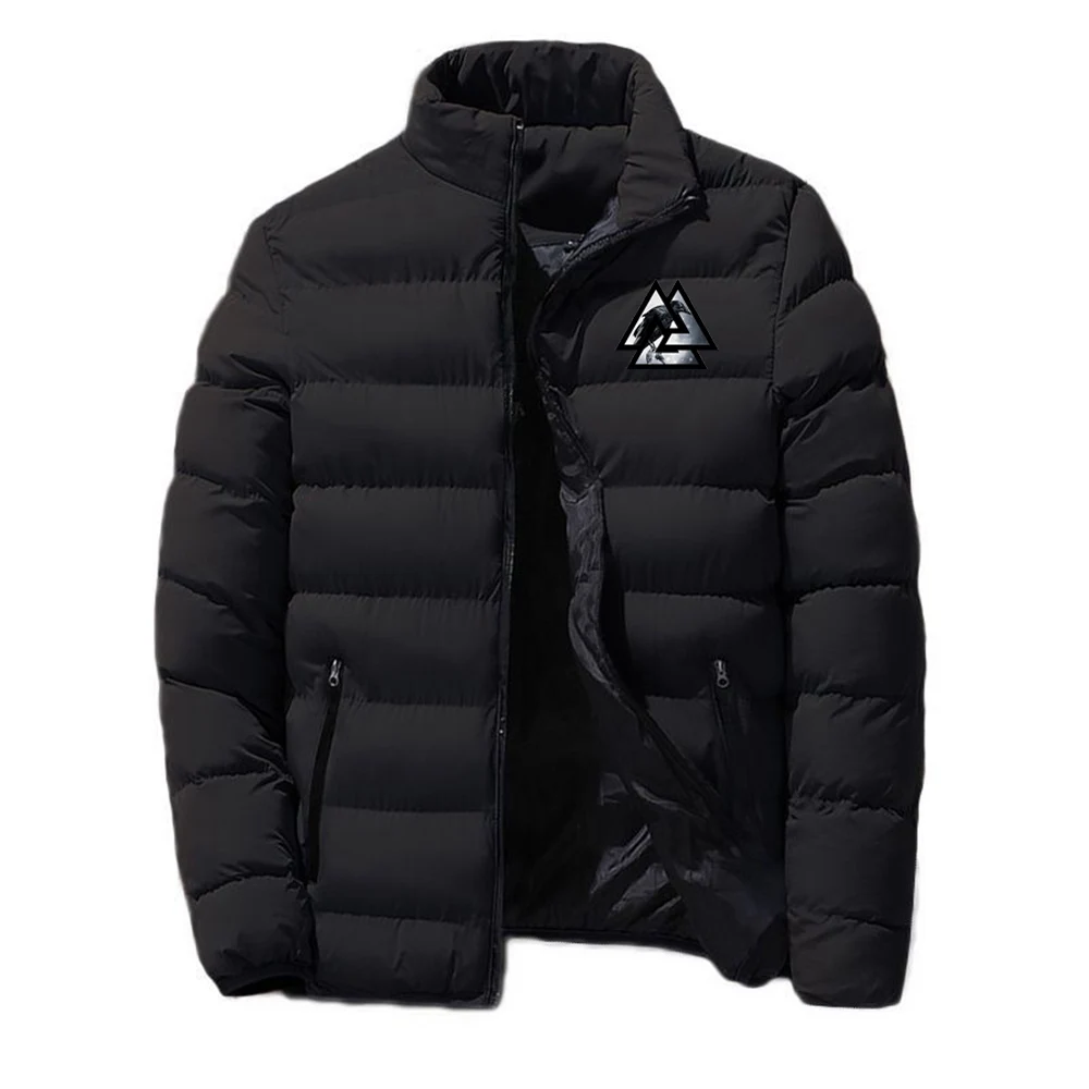 Viking Raven 2025 Men's Four-color Cotton-padded Jacket Warm Autumn Winter Casual Fashion Coat Stand Colar Clothing