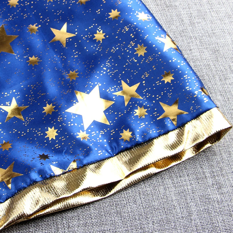 Halloween Cloak Cape with Pointy Hat Glittering Stars 6 Colours Halloween Event Dress Up Trick or treating Cosplay Clothes