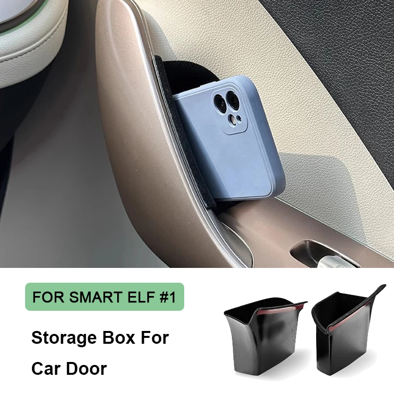 Storage Box For Mercedes Smart Elf #1 For Car Door Handle Support Front Hold Phone Key Seat Organizer Box Car Accessories 2pcs