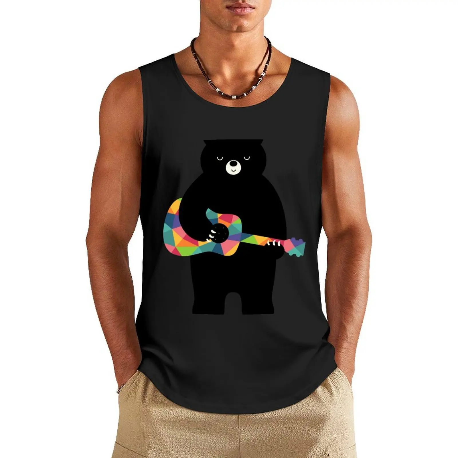 

Happy Song Tank Top t shirt Sports shirt man singlets for men men gym