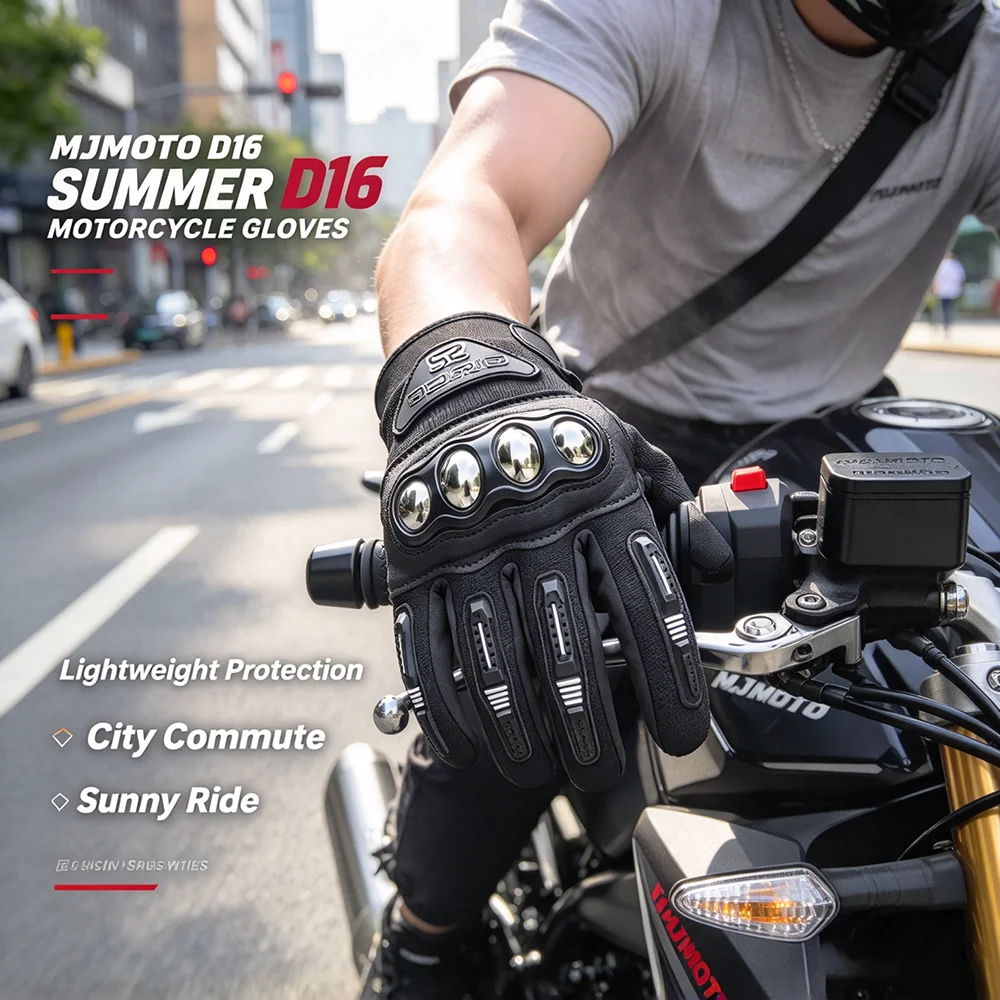 Touchscreen Motocross Stainless Steel Gloves with Silicone Grip Dirt Bike Accessories for All-Season Motorcycle Riding