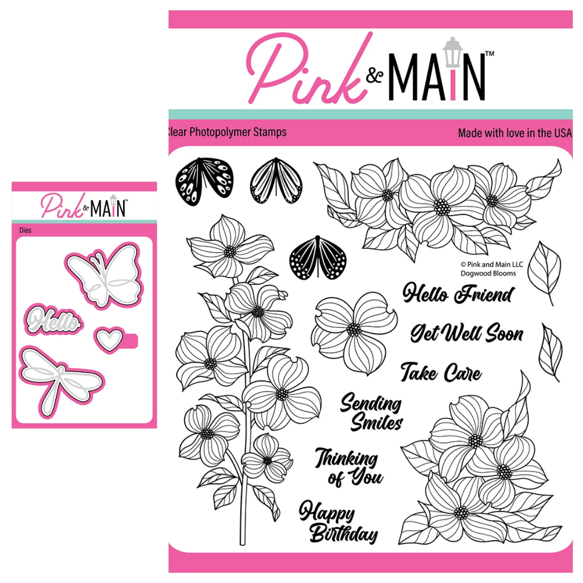 Pink Main Dogwood Blooms Little Wings May Cat Metal Cutting Dies DIY Handmade Photo Album Scrapbook Calenda Diary May 2026 New