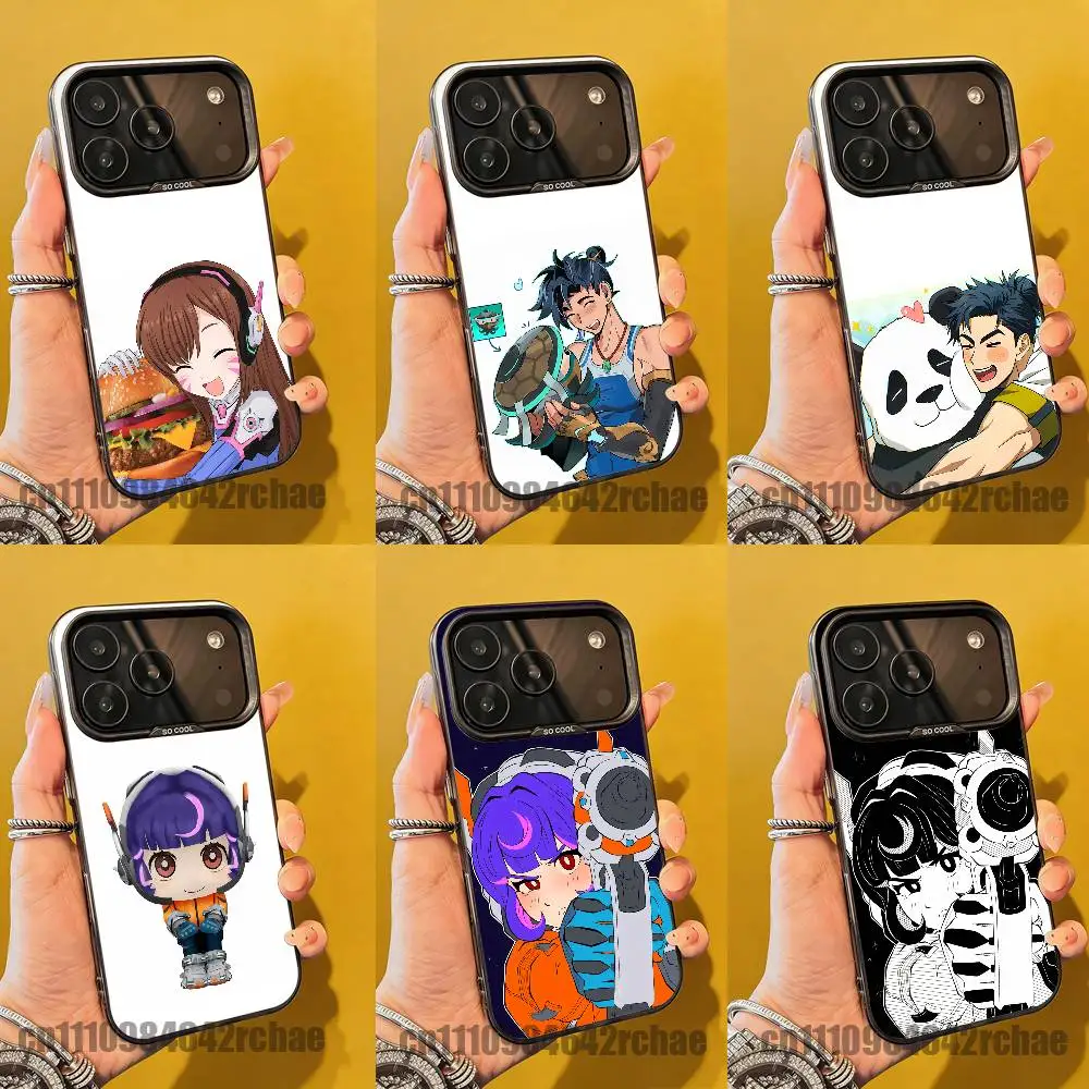 For Jetpack Cat Overwatch Dva Juno Wuyang Phone Case For iPhone 18 15 17 11 14 13 16 12 Pro Max Mini Plus Grey Silver Cover