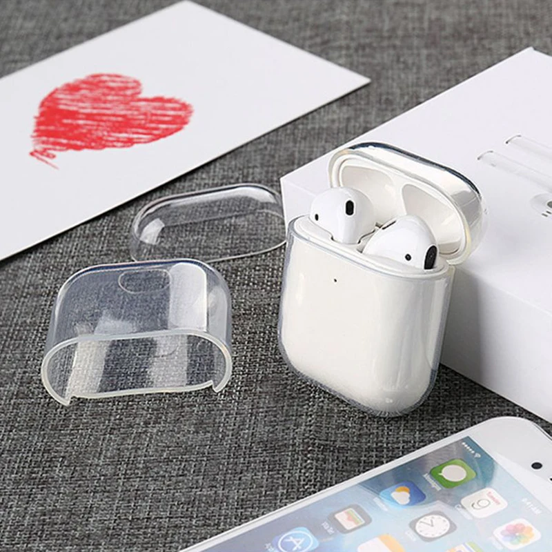 Tpu capa protetora transparente caixa para airpods pro/2/1 sem fio fone de ouvido casos (airpods não incluído)