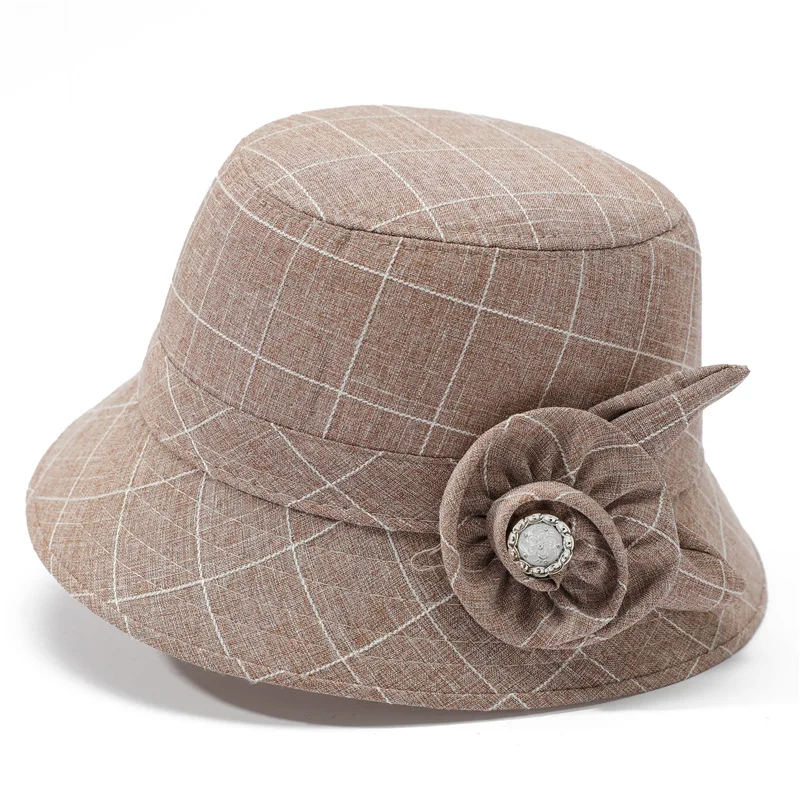 Middle-aged And Elderly Single Hat Lady Grandma Spring And Autumn Thin Sun Hat Old Lady Summer Mother Bucket Hat
