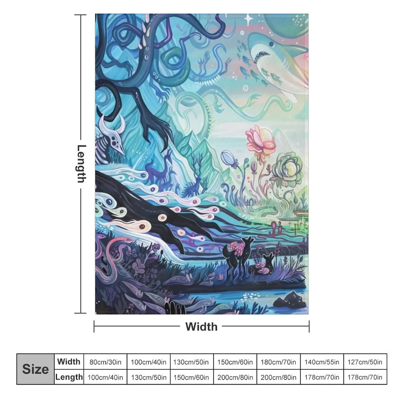 Vivid Dreaming (Left Version) Throw Blanket heavy to sleep halloween wednesday for winter Blankets