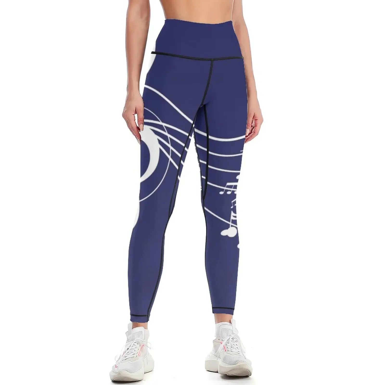 

Music blue Leggings Women's pants Fitness's gym clothes gym sportswear woman for fitness Womens Leggings