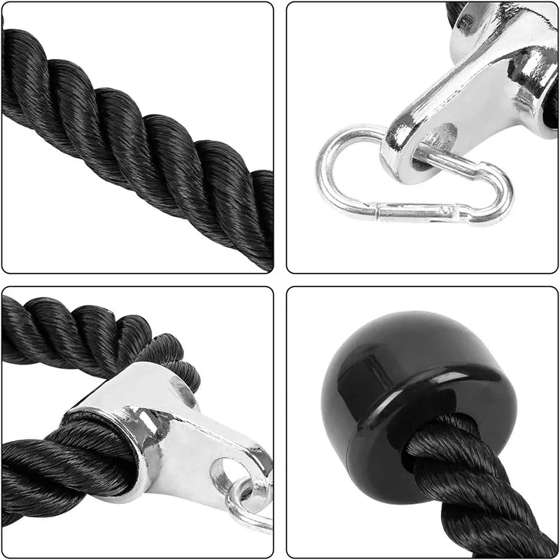 Pull Down Rope Single Handle Triceps Biceps Workout Attachment for Cable Machine Fitness Pulley Workouts