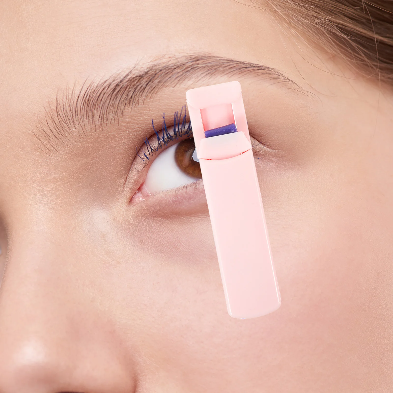 2pcs Mini Car Shape Plastic Eyelash Curler Long Lasting Curling Tool Portable Makeup Device Tweezers For Eye Styling