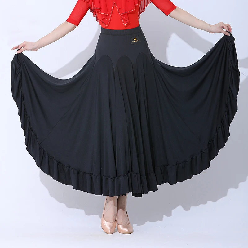 Ballroom Dance Dress for Women Competition Large Swing Skirt Flamenco Dress Spanish Dance Gypsy Skirt Waltz Stage Costumes XH556