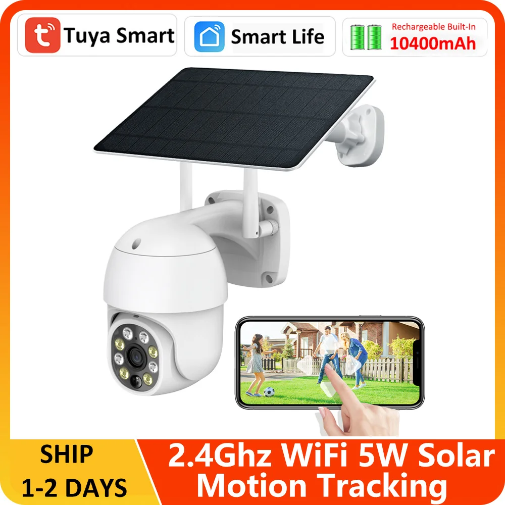 

Tuya Smart 3MP Outdoor Battery Solar WIFI Motion Tracking Security Surveillance Network CCTV IP Camera with Color Night Vision