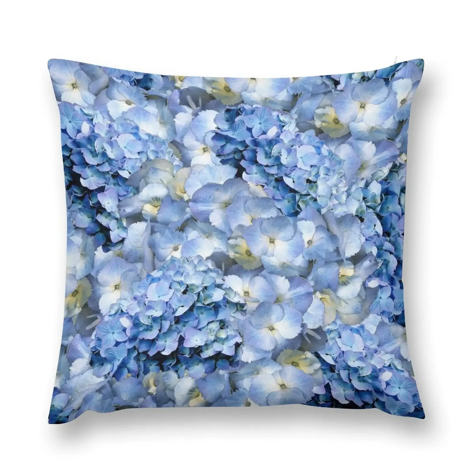 Blue hydrangea - floral art Throw Pillow Luxury Pillow Cover pillowcases for sofa cushions Cushion Cover Set pillow