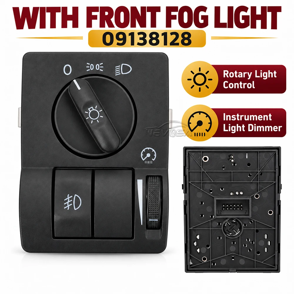 Car Headlight Front Fog Lamp Switch For Chevrolet GM CORSA 2002 2003 2004 2005 2006 2007-2009 Height Adjustment Switch 09138128