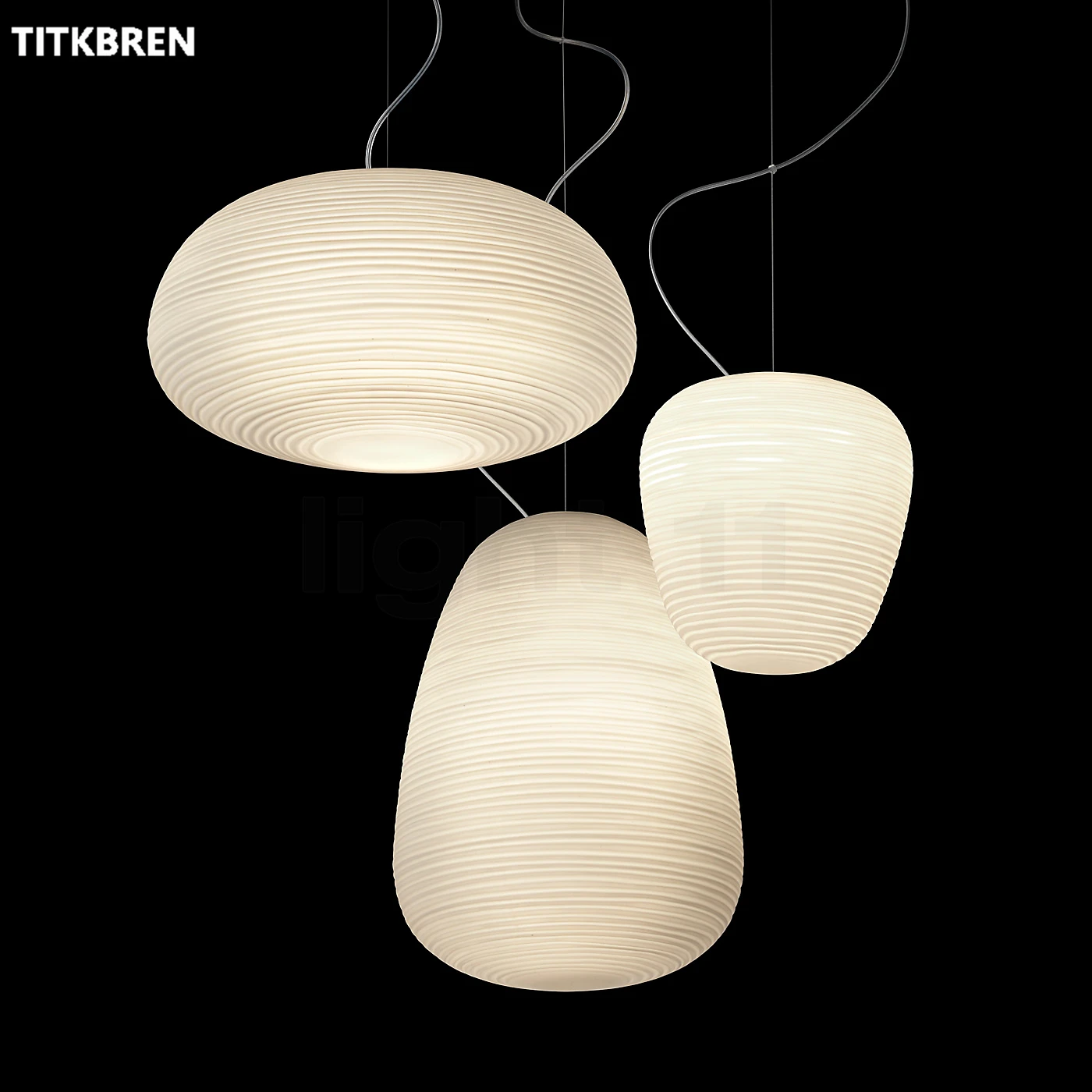 Nordic Creative Foscarini Rituals Milky White Glass Whorls Pendant Light Dining Living Room Bar Restaurant Indoor Hanging Lamp