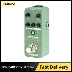 SONICAKE Cowboy Distortion High Gain Guitar Effects Pedal Two Modes Mid-frequency of The Normal Distortion QSS-25