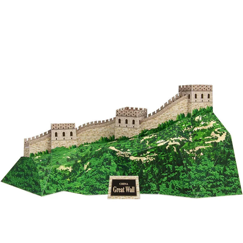 Grande Muraglia della Cina Mini Modello di carta 3D Casa Papercraft Arte fai da te Origami Costruzione Adolescenti Giocattoli artigianali fatti a mano per adulti QD-197