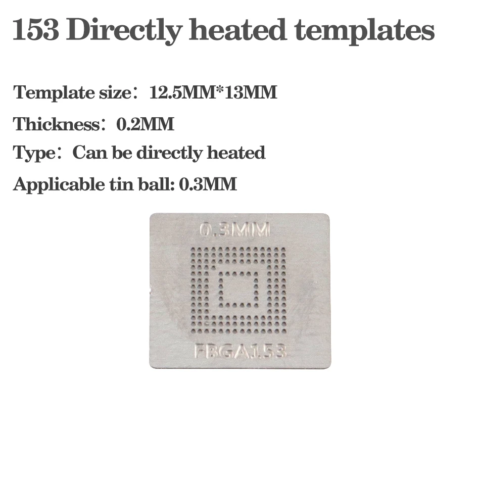 Direct Heating 90*90mm 1PCS/Lot EMMC BGA169 BGA153 Stencil Template 0.3MM BGA Stencil