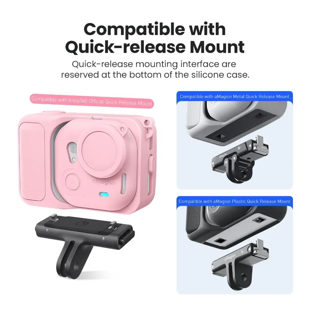 Silicone Protective Case Scratch-proof Full Coverage Camera Protector With Anti-lost Rope Lens Cap for Insta360 Go Ultra