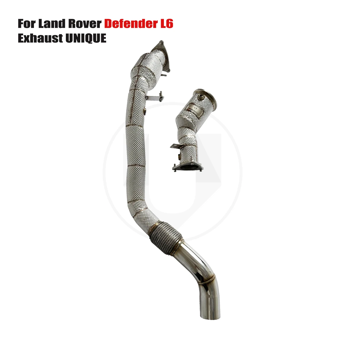 

UNIQUE for 2020+ Land Rover Defender L6 3.0T SS304 with opf no engine light exhaust front pipe Downpipe with insulator