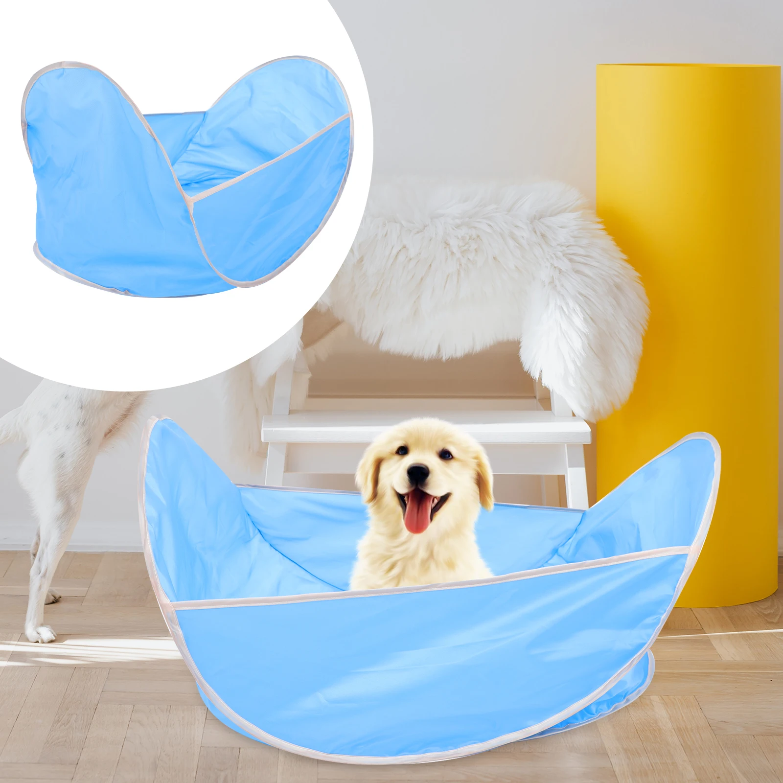 

Pet Shaving Bib Dog Hair Cutting and Dogs Grooming Bibs Puppy Yellow Accessory