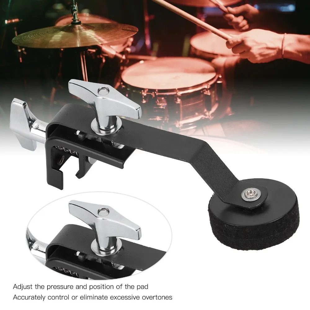 ​Black Snare Drum Muffler ​External Clamp on​ Portable ​Tone Control Accessories Tone Control​ ​Drum Kit Accessories