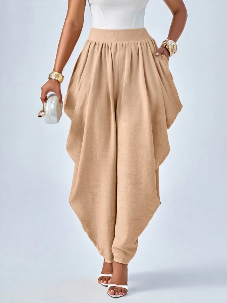 2026 Hot-selling Women's Trousers Limited Time Offer High-waisted Wide-leg Trousers Spring Summer Casual Daily Commuting Pants