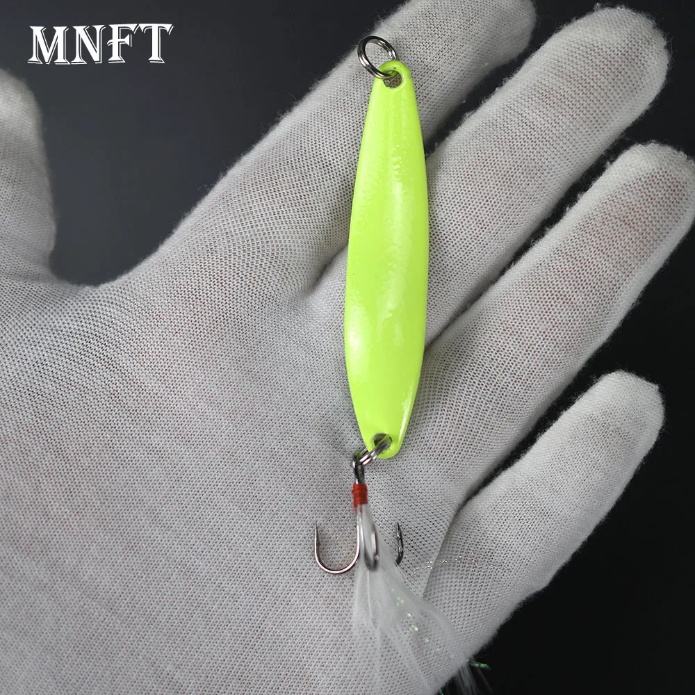 3Pcs Fishing Spoons Fishing Lures Casting Spoon with Treble 