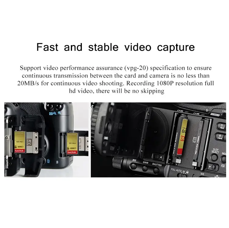 SanDisk Extreme Compact Flash Memory Card 32GB 64GB 128GB 32 64 128 GB CF Card For DSLR Cameras & HD camcorders HD Video Cards - 5