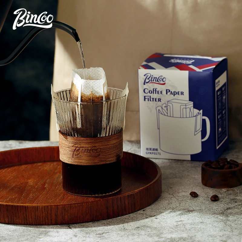 Bincoo 50 PCS Disposable Drip Coffee Filter Paper with Hanging Ears Portable Espresso Maker Paper Filter Home Kitchen Accessorie view 3
