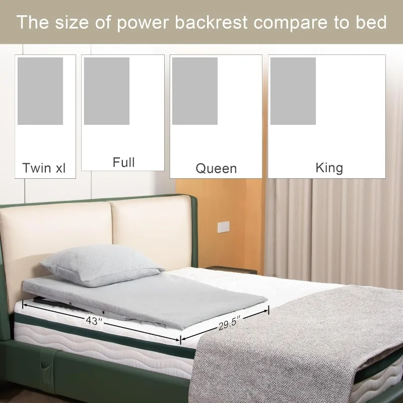 مسند ظهر للسرير قابل للتعديل لرفع الطاقة لكبار السن المرضى المصابين، كرسي مسند ظهر للجلوس لدعم الظهر القطني للرقبة 220 رطلًا