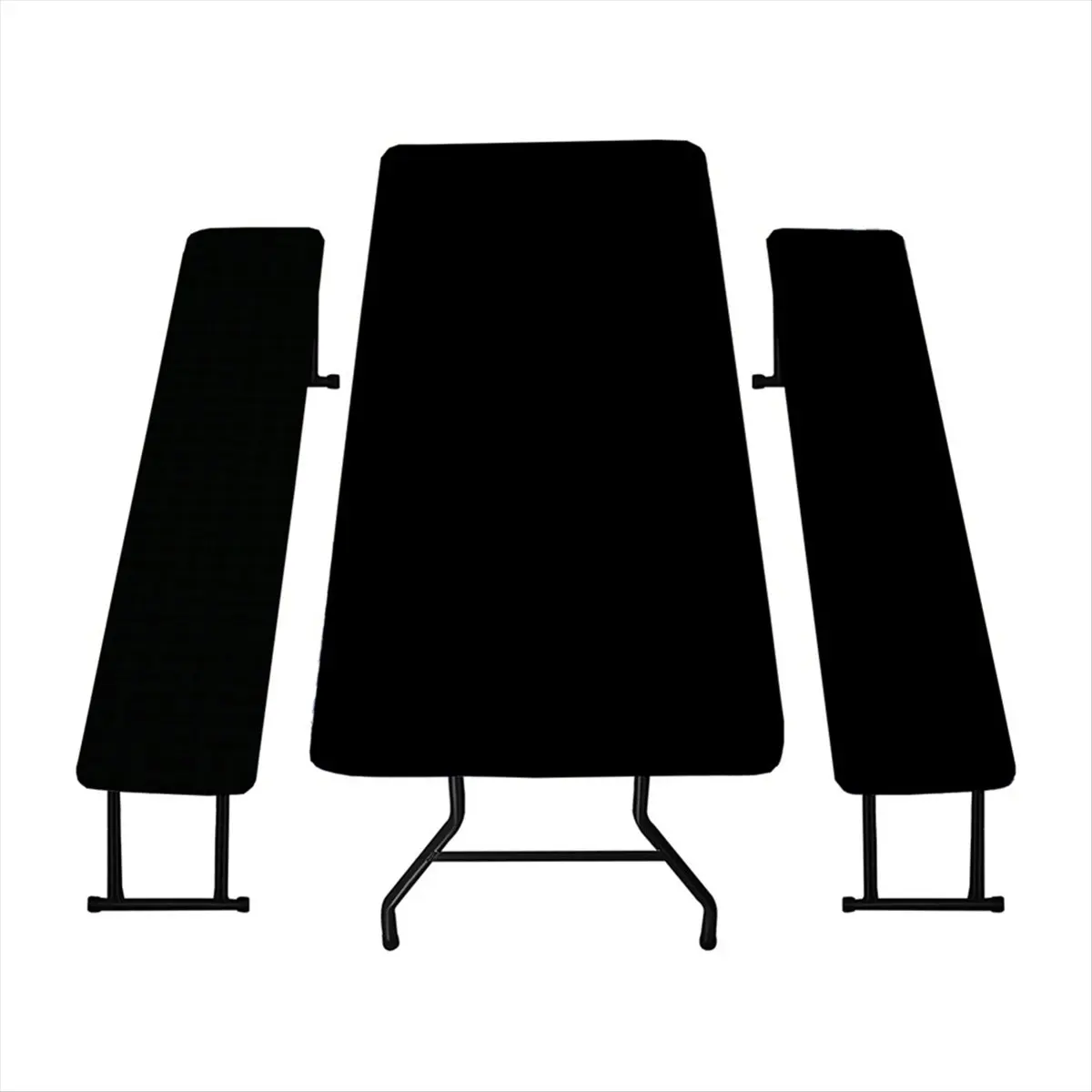 【Promo】Picnic Table Cover with Bench Covers, Waterproof Elastic Tablecloths for Rectangle Tables for Camping, RV & Outdoor