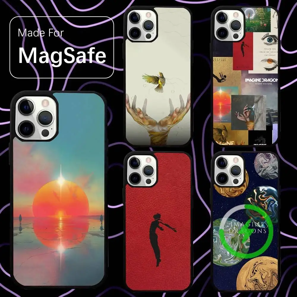 

LOOM Imagine Dragons Phone Case For iPhone 16,15,14,13,12,11,Pro,Max,Plus,Mini,SE New Magsafe Magnetic Wireless Charging