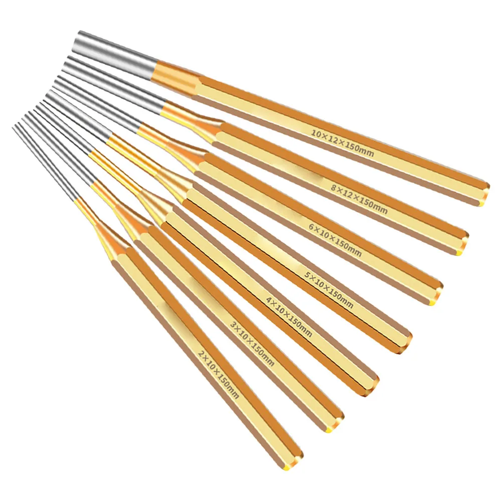 

2-10mm Brass Punch Roll Pin Punch Tool Remover 150mm For Heavy Duty Chisel Cone Punch For Machinery Hand Tools