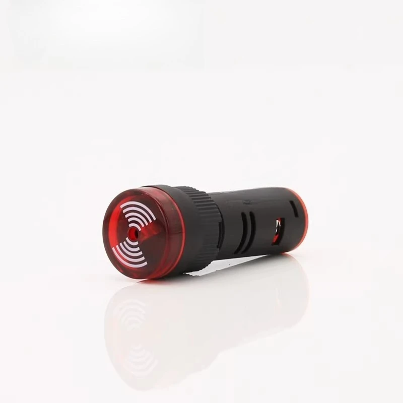 AD16-16SM 16mm Intermittent Sound Flash Audible-Visual Buzzer 12V/24V/110V/220V for Industrial Fault Alert System Kit