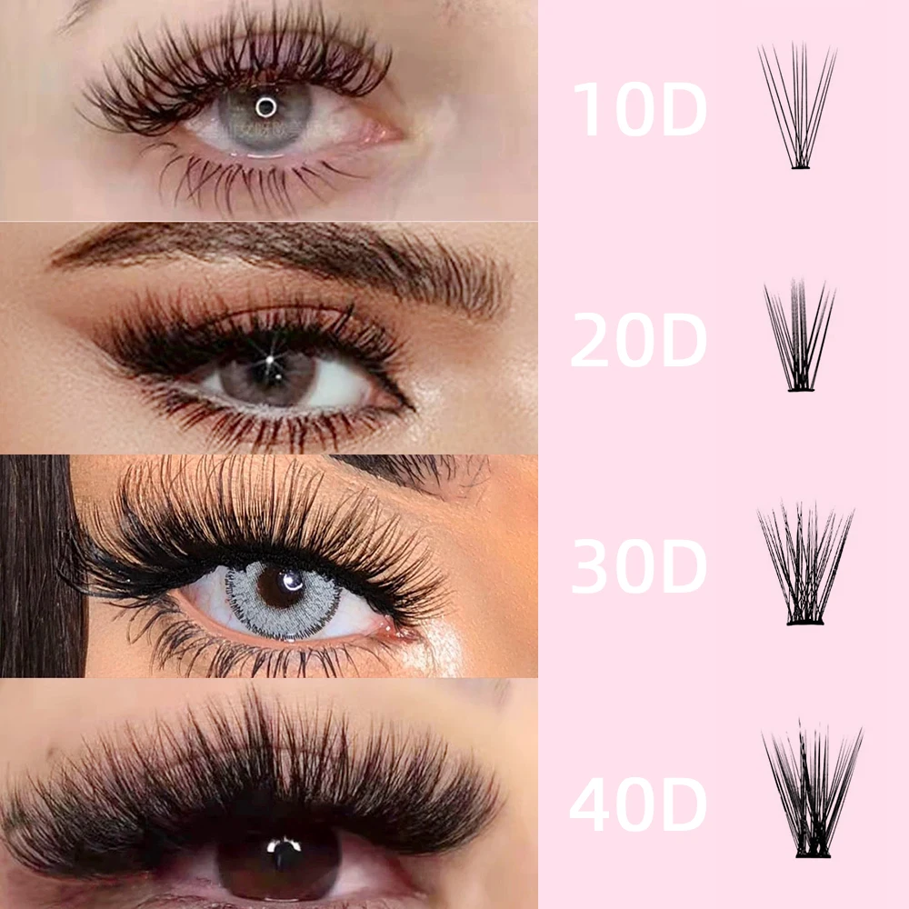 MASSCAKU Newest 240 Clusters 20D DIY Cluster Eyelashes Extension Segmented Premade Fans Russian Natural lash Extension Supplier