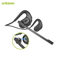 Auriculares de oído abierto con micrófono, auriculares Bluetooth con micrófono de cancelación de ruido AI Auriculares de conducción de aire Bluetooth 5.4