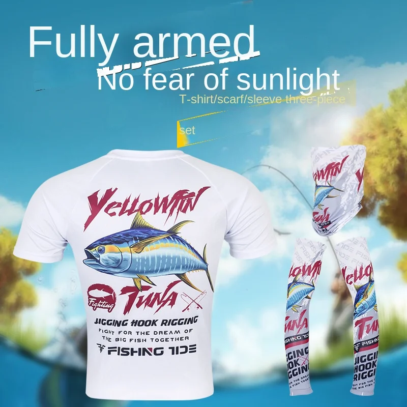 Short Sleeve Fishing Jerseys Sun Protection T-shirt for Men and Women Quick Drying, Breathable Outdoor Sports Fishing Clothing